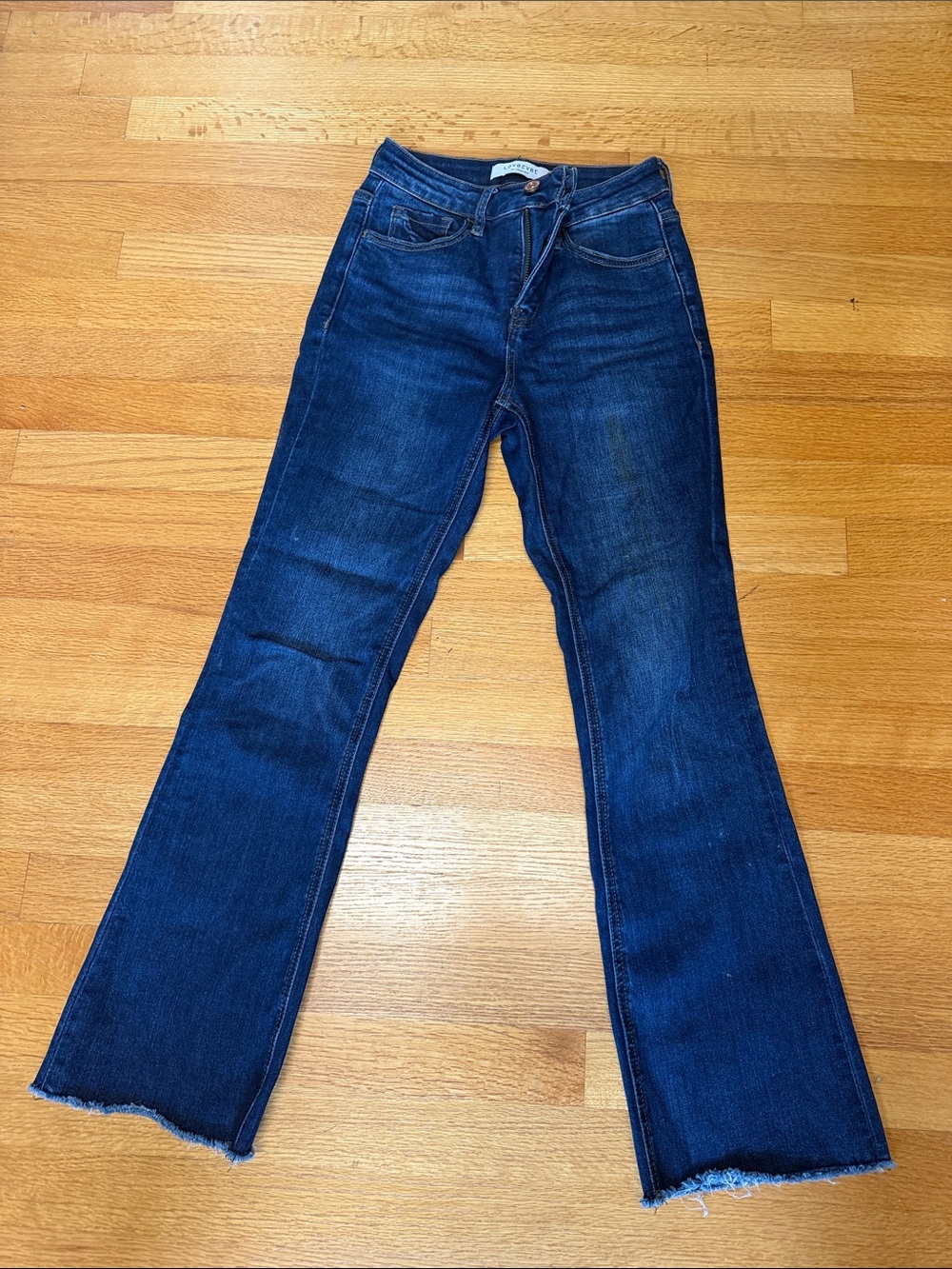 Women's Dark Blue Flare Jeans - Bootcut Wide Leg